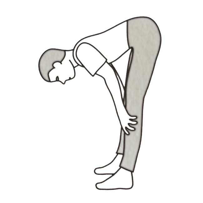 An Illustration of a Person Bending Over To Clear Out Nasal Passages